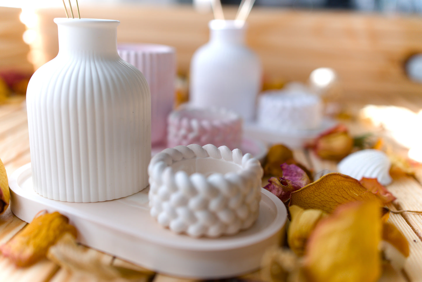 Bouteille de rangement rayée | Vase décoratif | bougeoir | Décoration d'intérieur | Cadeau
