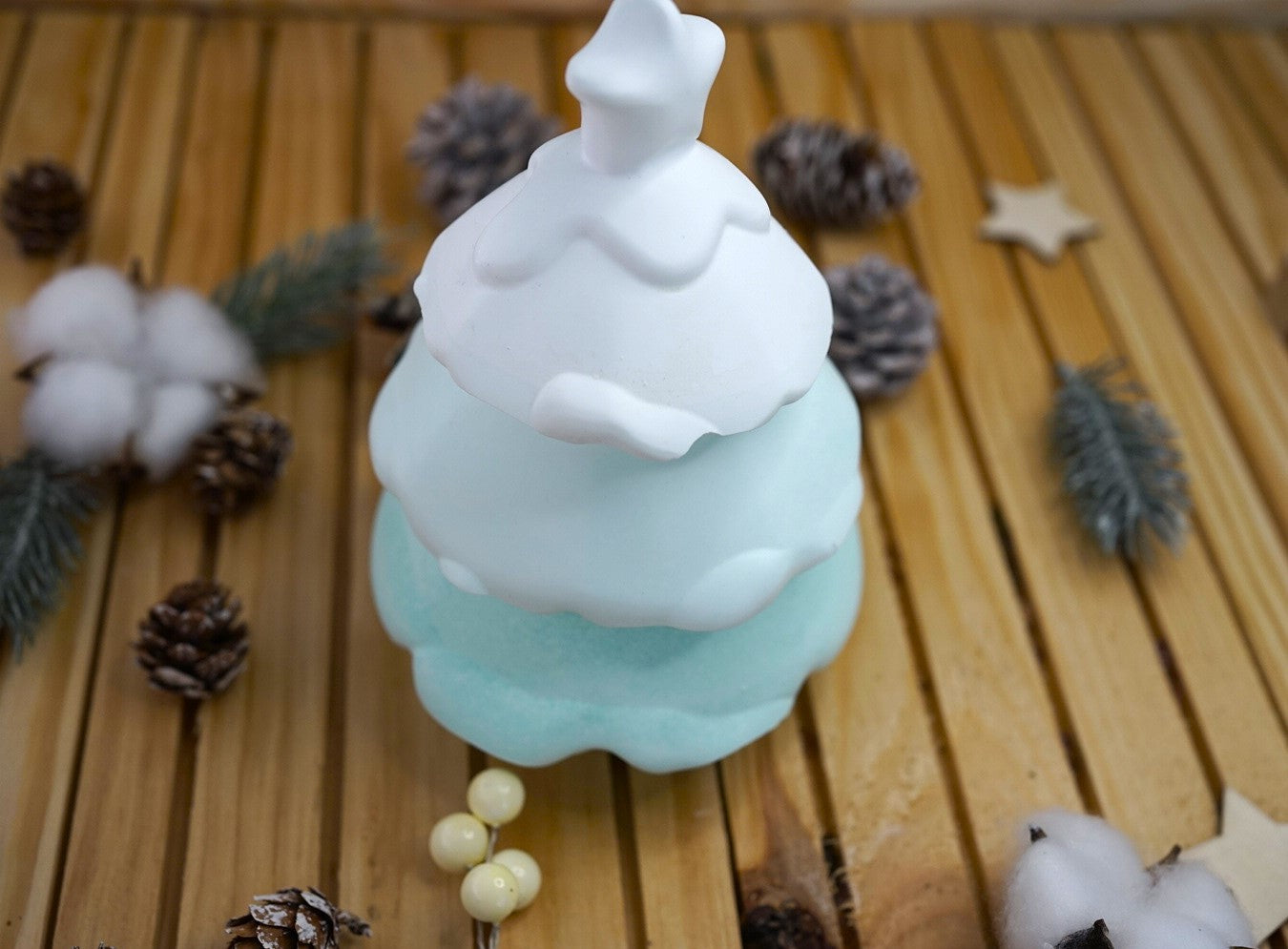 Sapin décoratif modulable avec bougies – Centre de table élégant