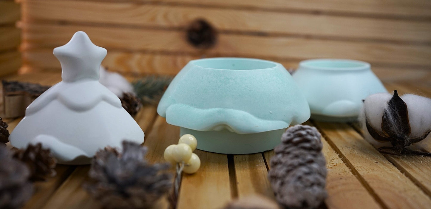 Sapin décoratif modulable avec bougies – Centre de table élégant