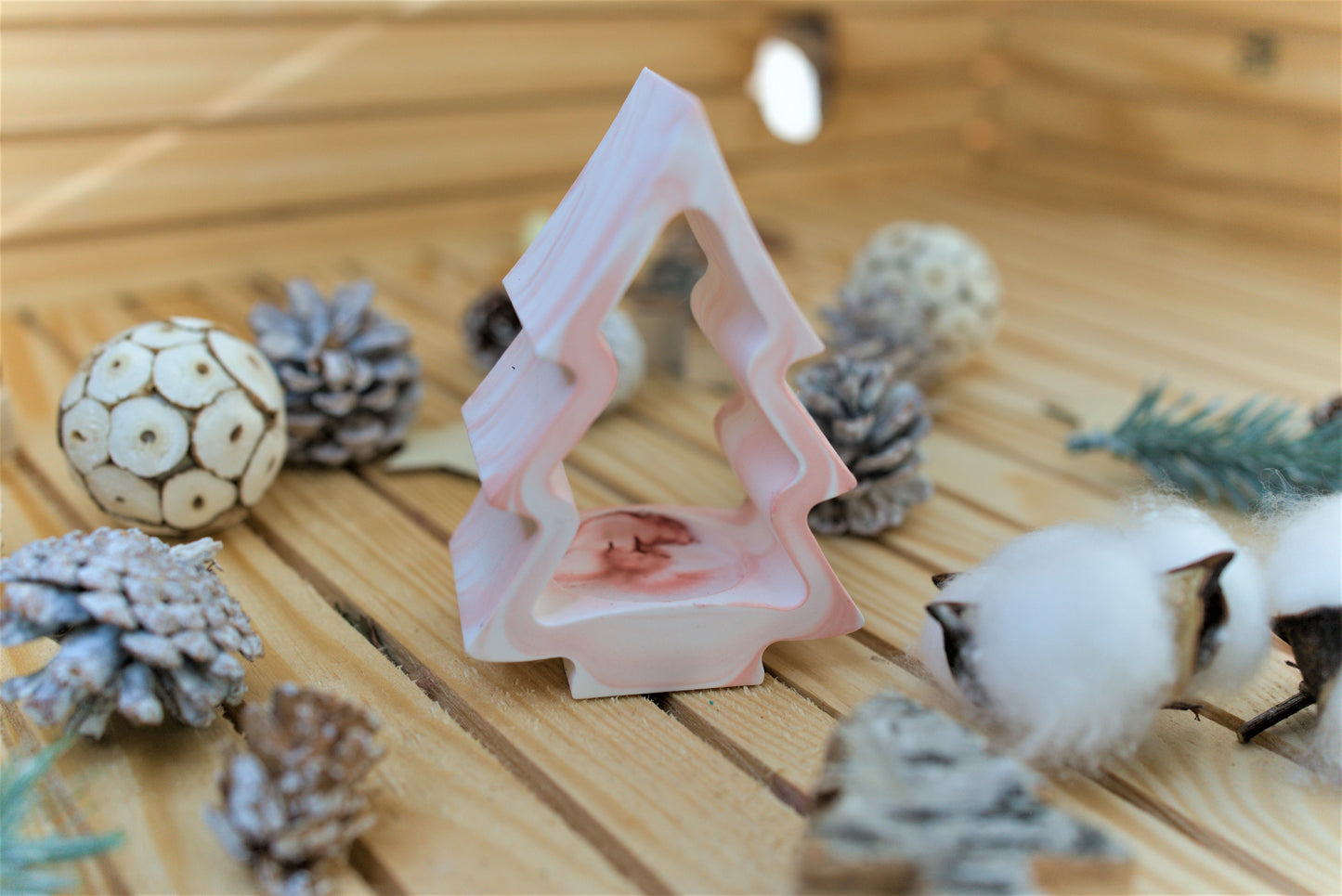 Petit sapin bougeoir en céramique