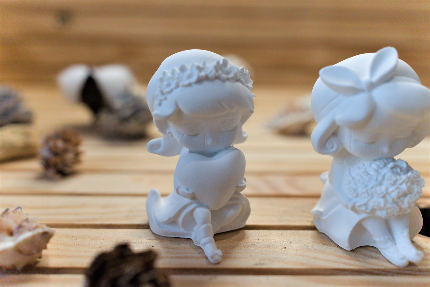 Figurine fée en céramique artisanale – Création personnalisable