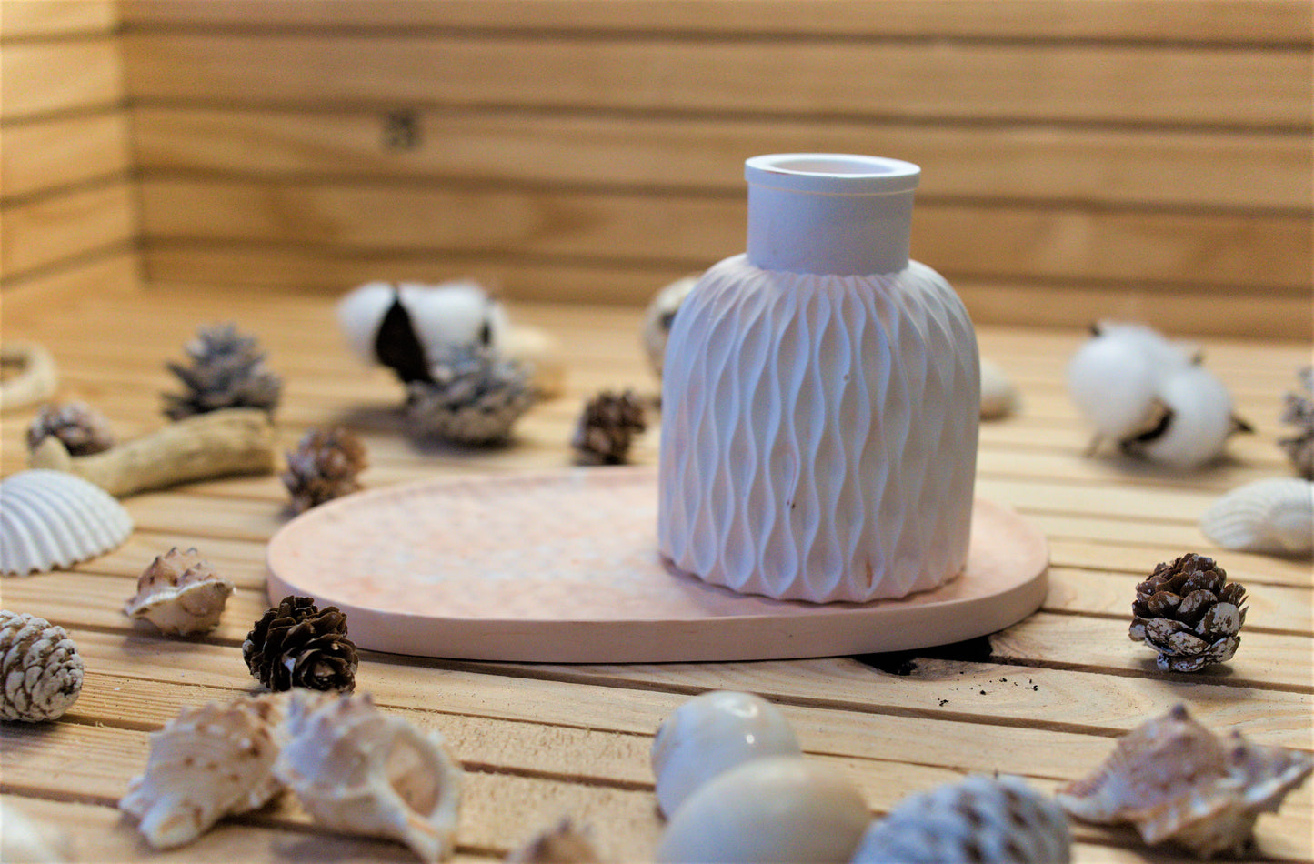 Set céramique artisanal – Plateau et vase assortis personnalisables