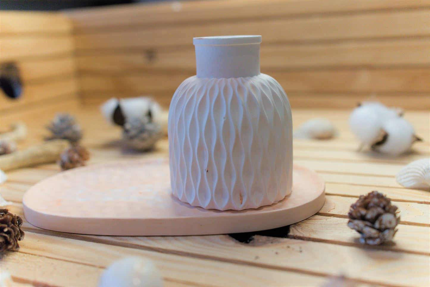 Set céramique artisanal – Plateau et vase assortis personnalisables