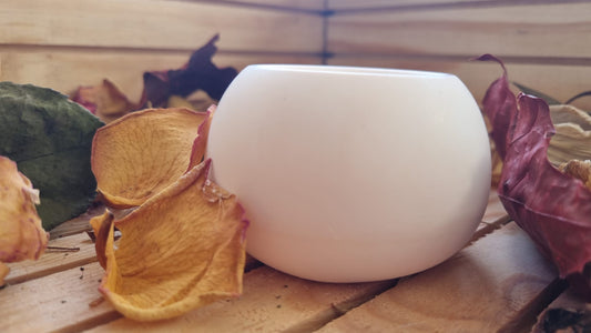 Petit pot de rangement rond en céramique marbrée – pot décoratif artisanal fait main – idée cadeau unique