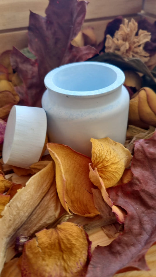 Pot en céramique 30 mL avec couvercle – Idéal pour crème, baume et cosmétiques faits maison