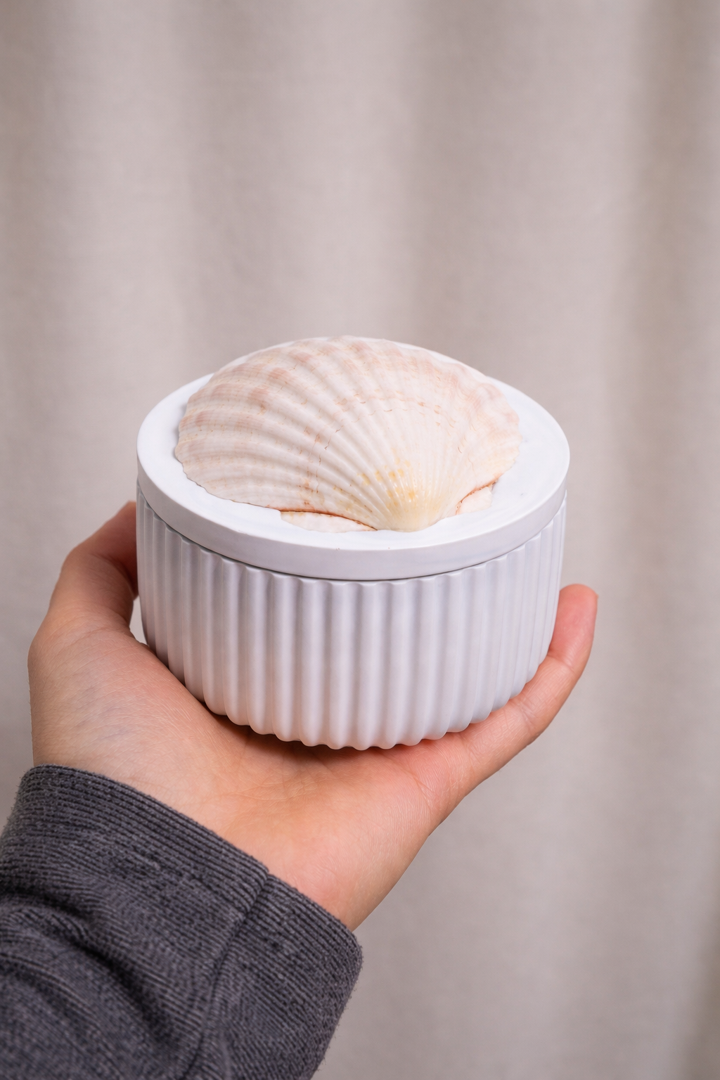 Boîte énergétique en céramique – Coquille Saint-Jacques