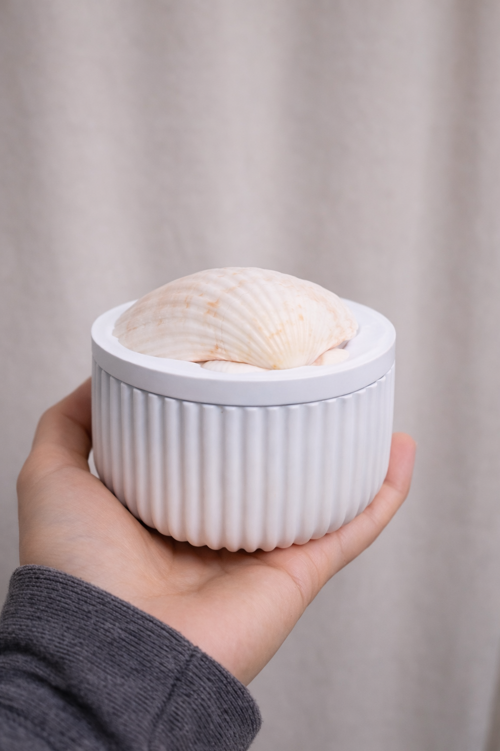 Boîte énergétique en céramique – Coquille Saint-Jacques