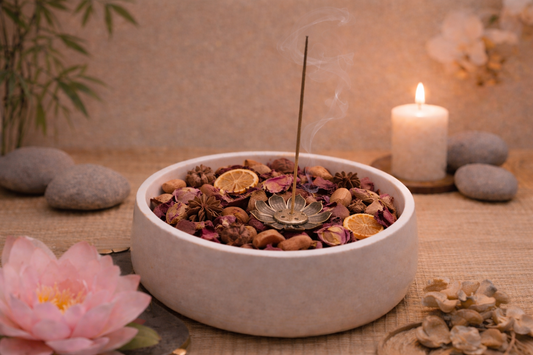 Pot jardin zen avec encens – Création artisanale en céramique