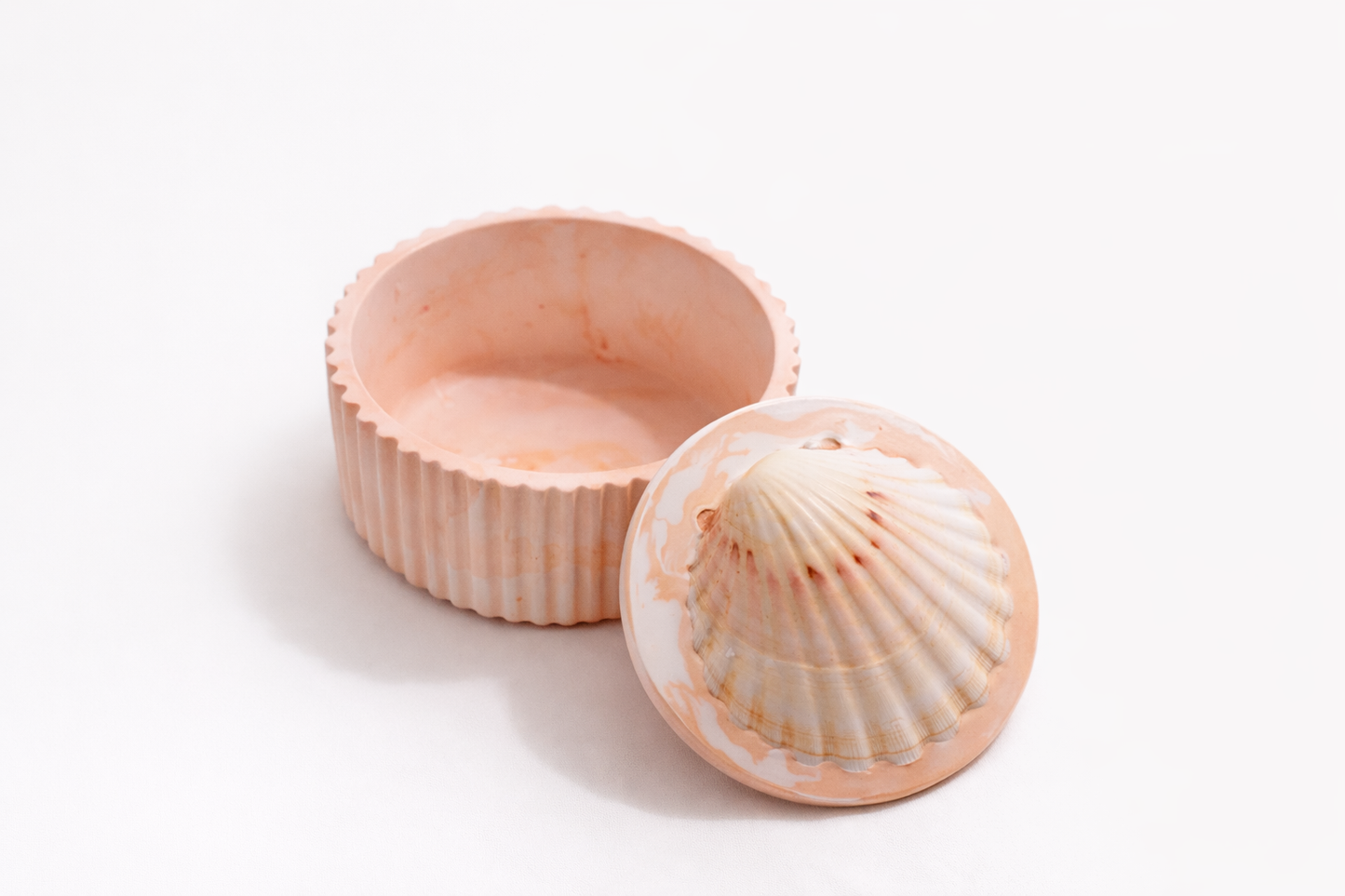 Boîte énergétique en céramique – Coquille Saint-Jacques - Orange