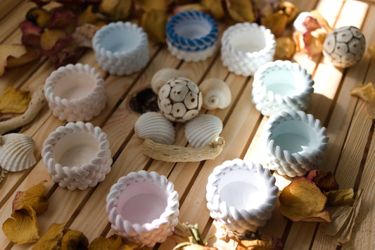 Bougeoir “Corde” en Céramique– Artisanat & Originalité