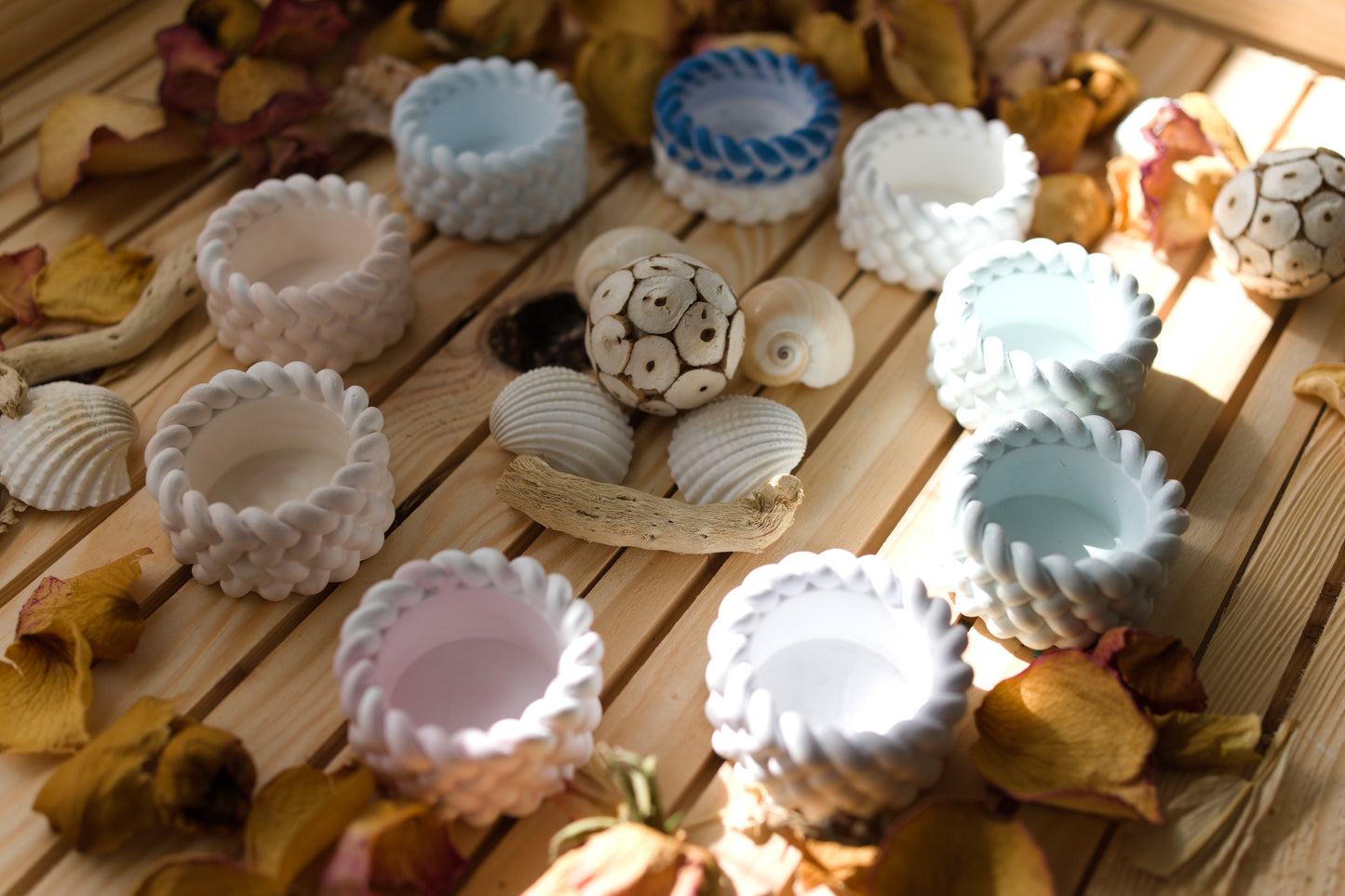 Bougeoir “Corde” en Céramique– Artisanat & Originalité