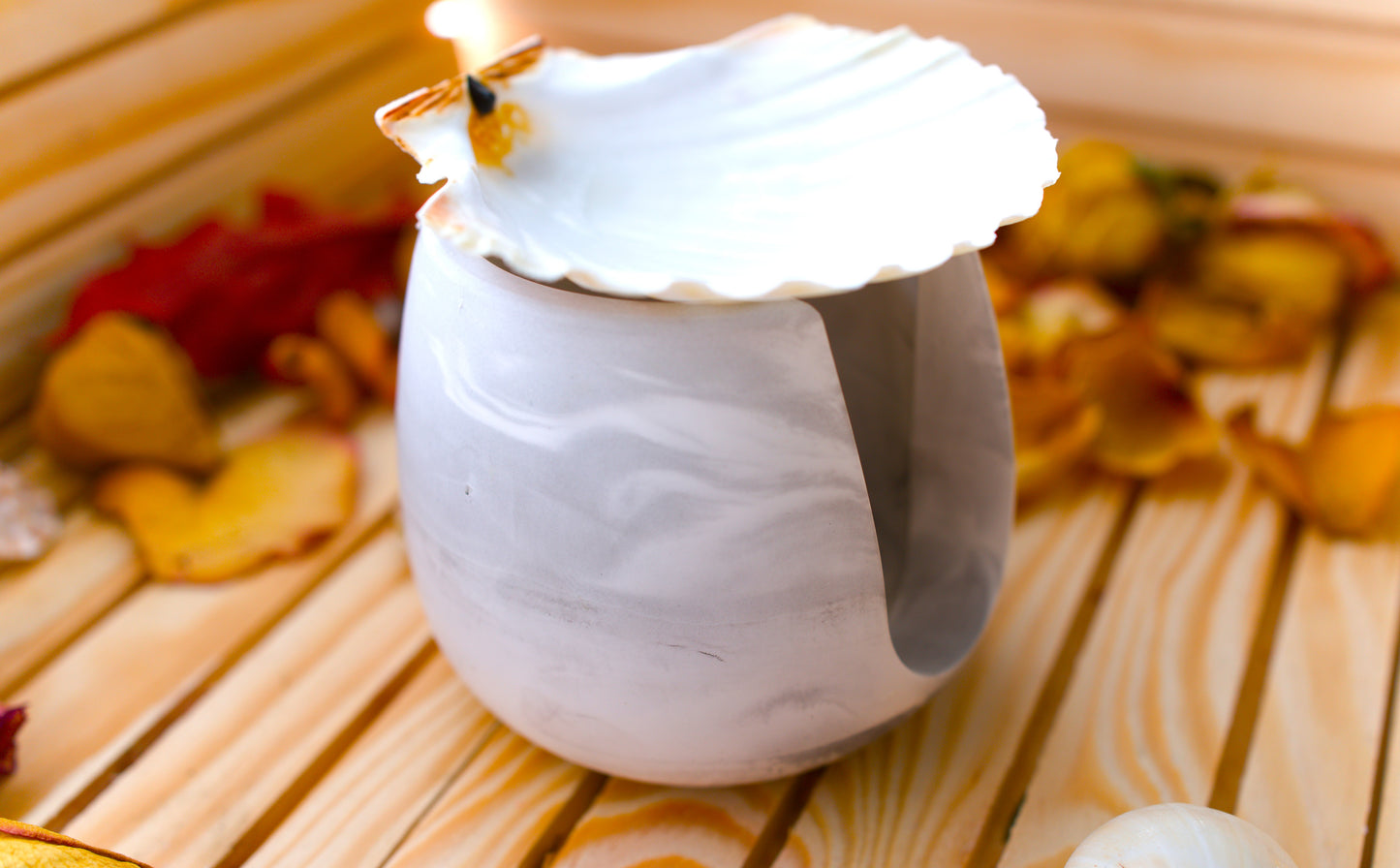 Brûleur à fondant avec support en coquille Saint-Jacques