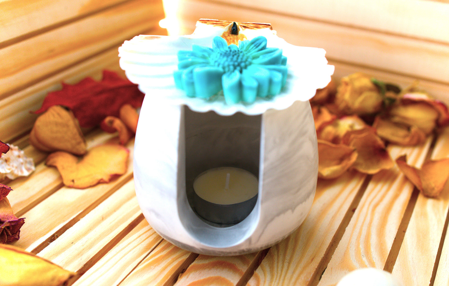 Brûleur à fondant avec support en coquille Saint-Jacques