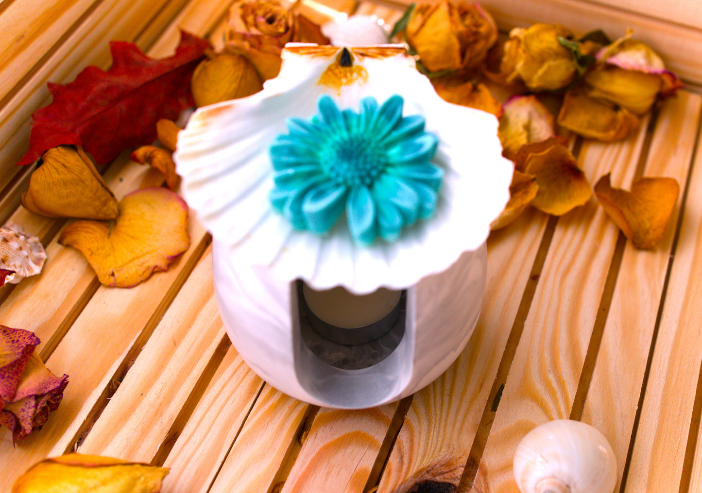 Brûleur à fondant avec support en coquille Saint-Jacques