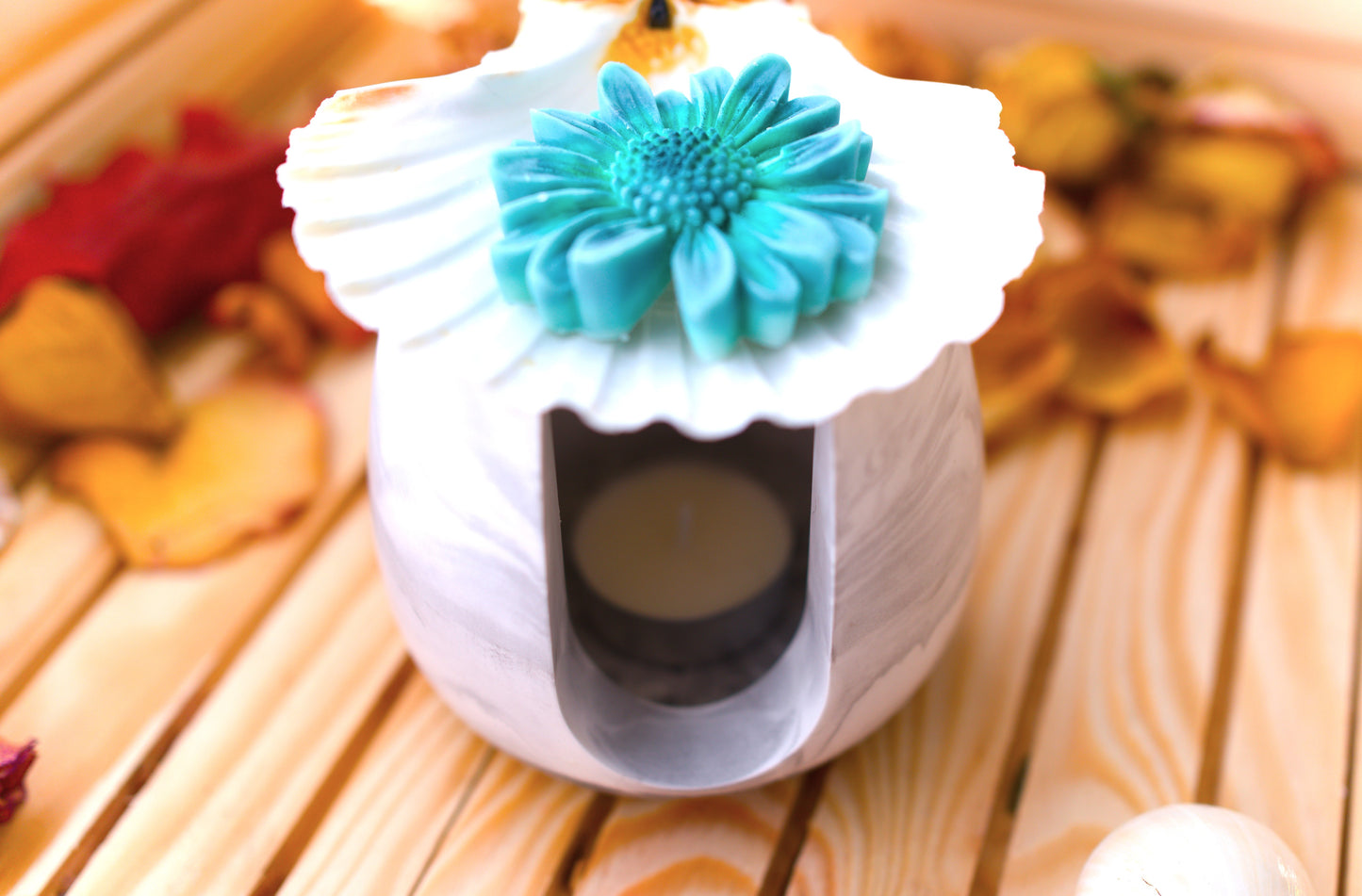 Brûleur à fondant avec support en coquille Saint-Jacques