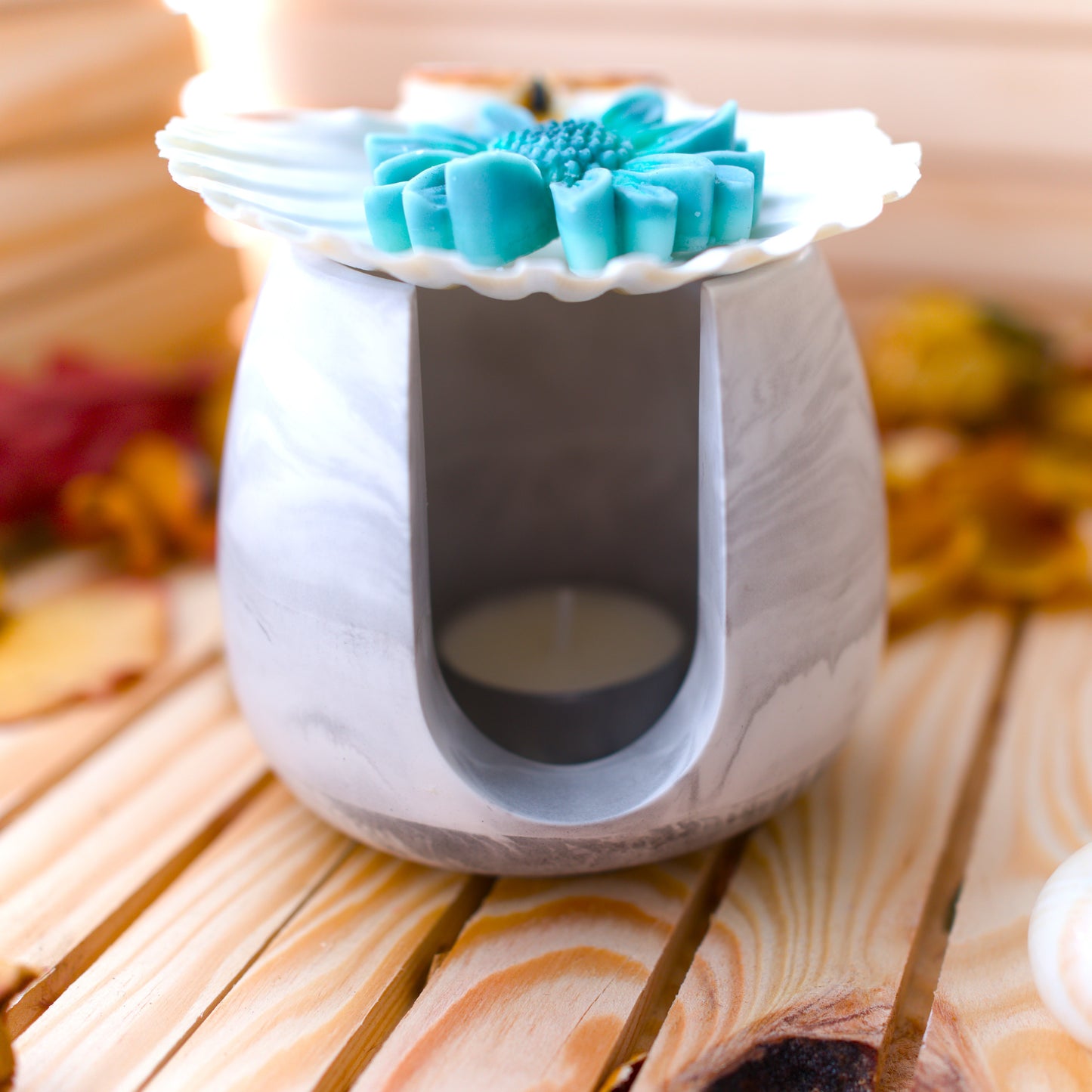 Brûleur à fondant avec support en coquille Saint-Jacques