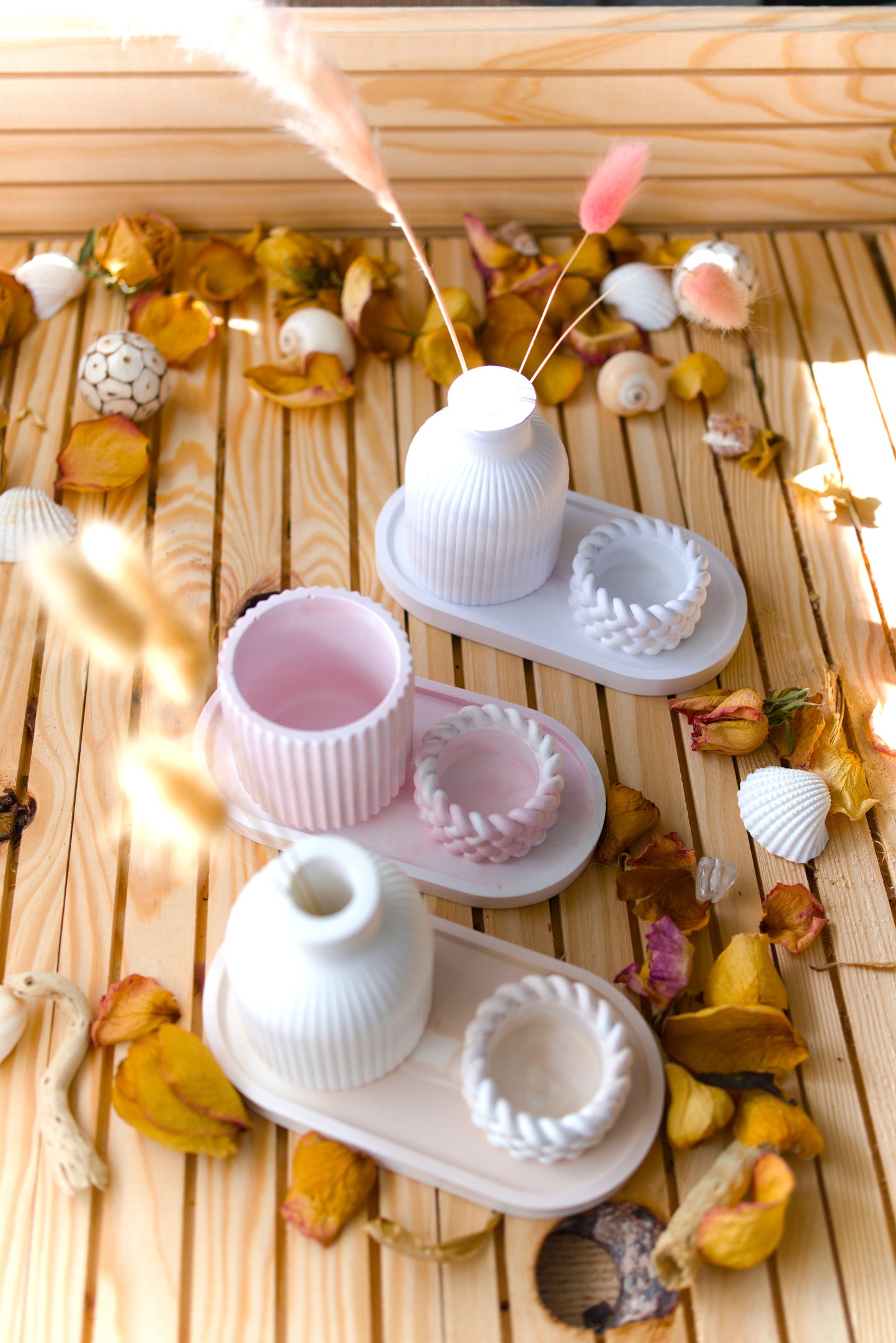 Bouteille de rangement rayée | Vase décoratif | bougeoir | Décoration d'intérieur | Cadeau