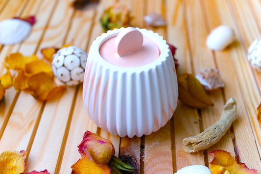 Boîte de rangement avec couvercle – Design côtelé élégant