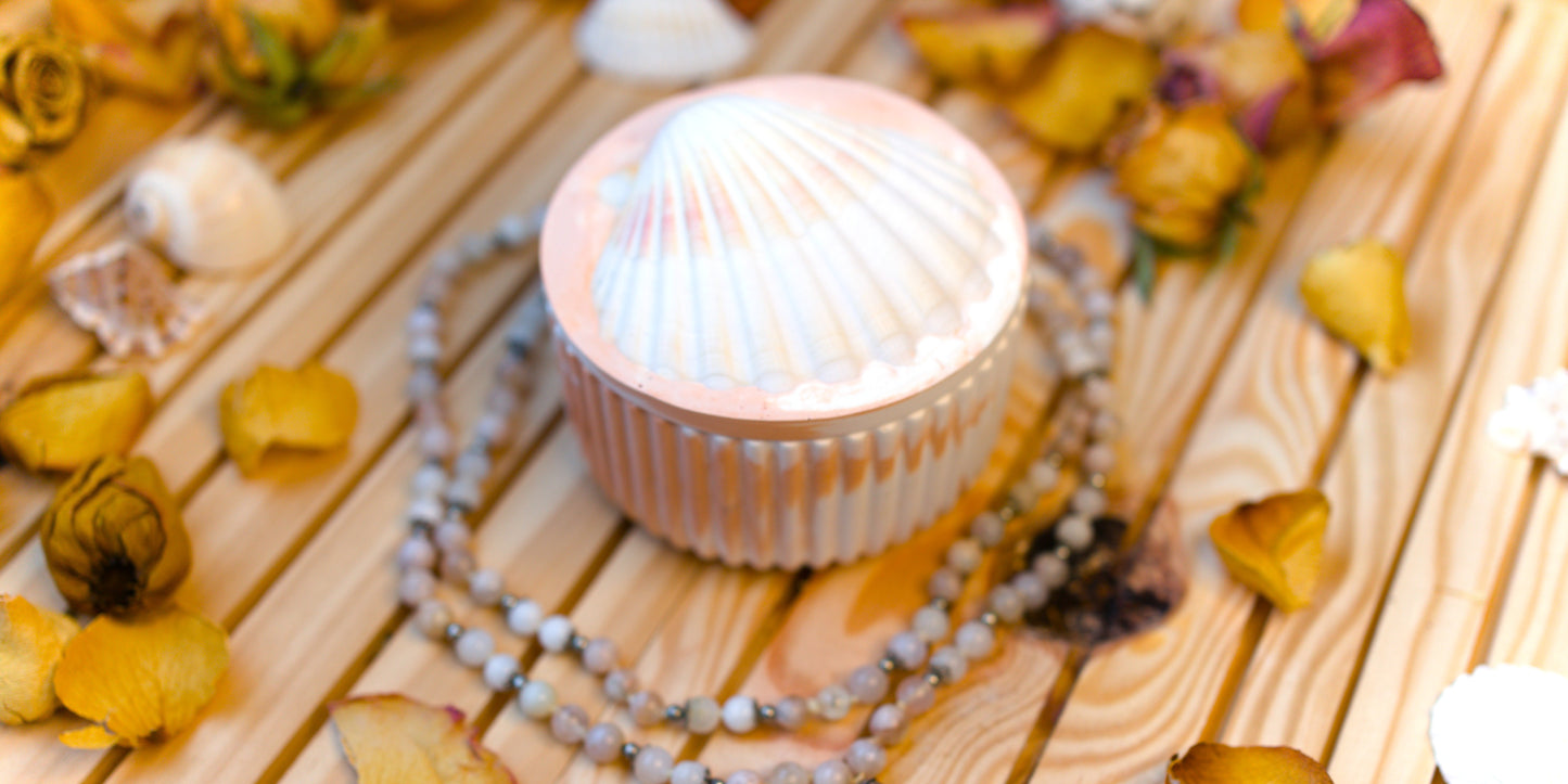 Boîte mystique avec coquille Saint-Jacques – Recharge de pierres naturelles