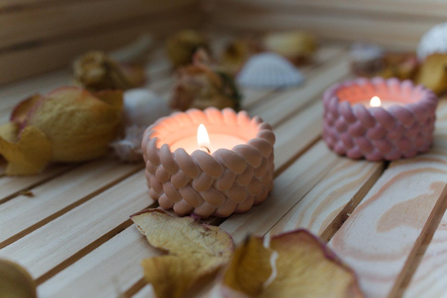 Bougeoir “Corde” en Céramique– Artisanat & Originalité