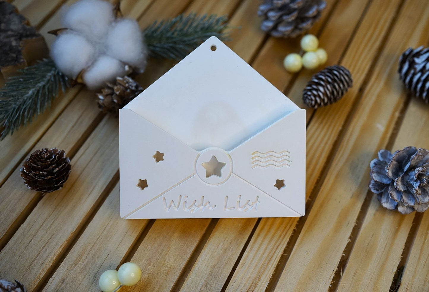 Enveloppe "Wish List" en Céramique – Boîte à Souhaits et Petits Mots