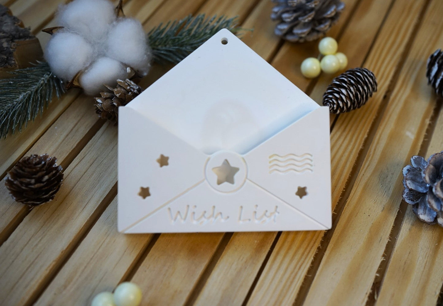 Enveloppe "Wish List" en Céramique – Boîte à Souhaits et Petits Mots