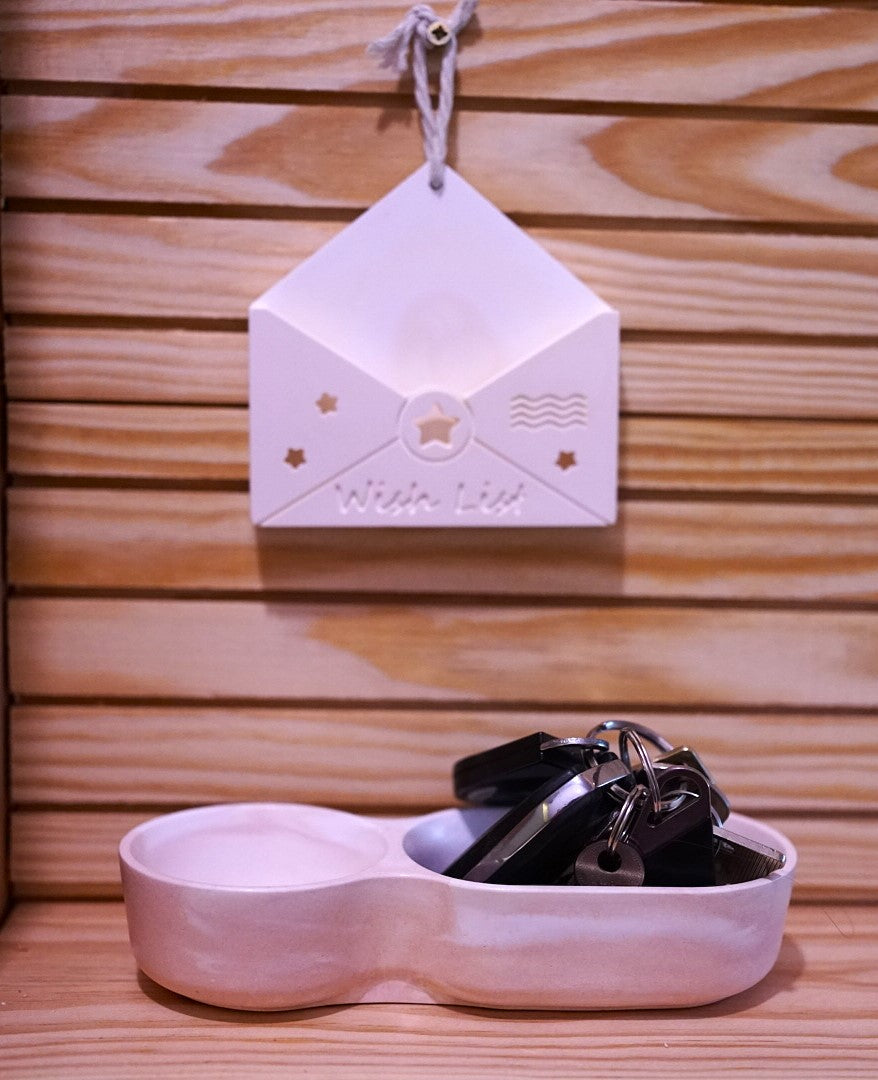 Enveloppe "Wish List" en Céramique – Boîte à Souhaits et Petits Mots