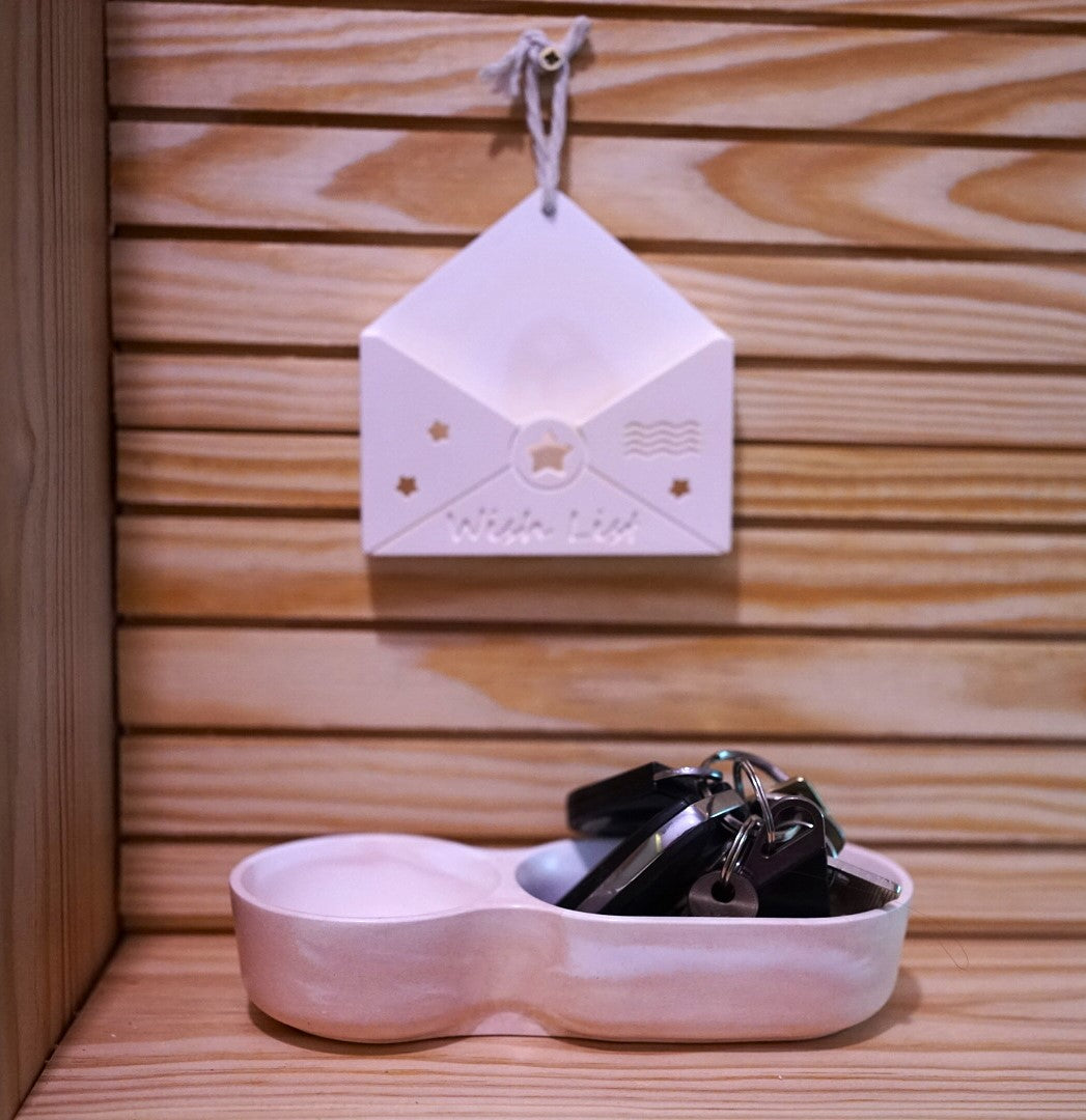 Enveloppe "Wish List" en Céramique – Boîte à Souhaits et Petits Mots