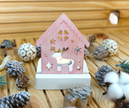 Bougeoir en céramique avec façades interchangeables