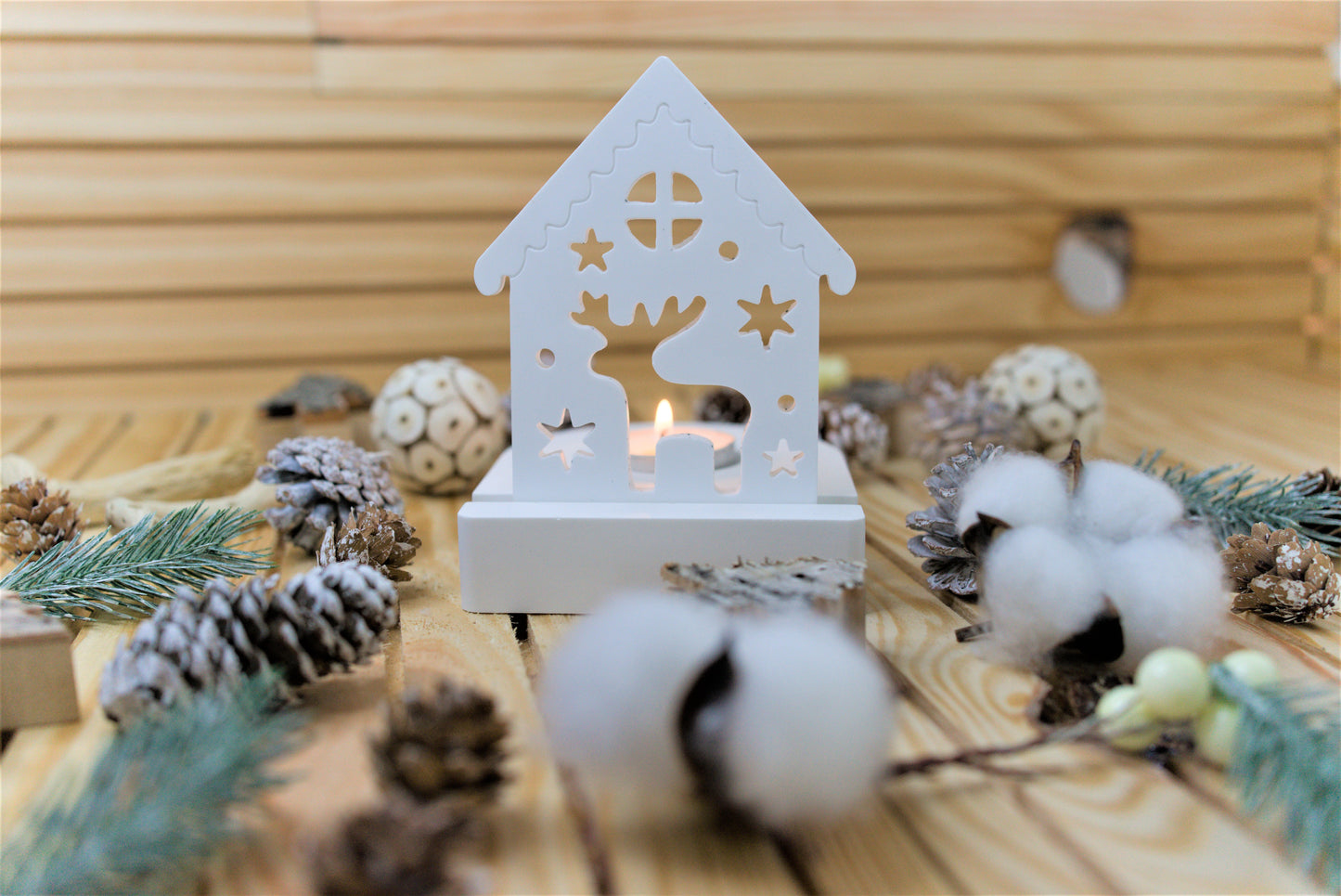 Bougeoir en céramique avec façades interchangeables