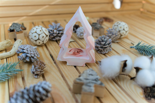 Petit sapin bougeoir en céramique