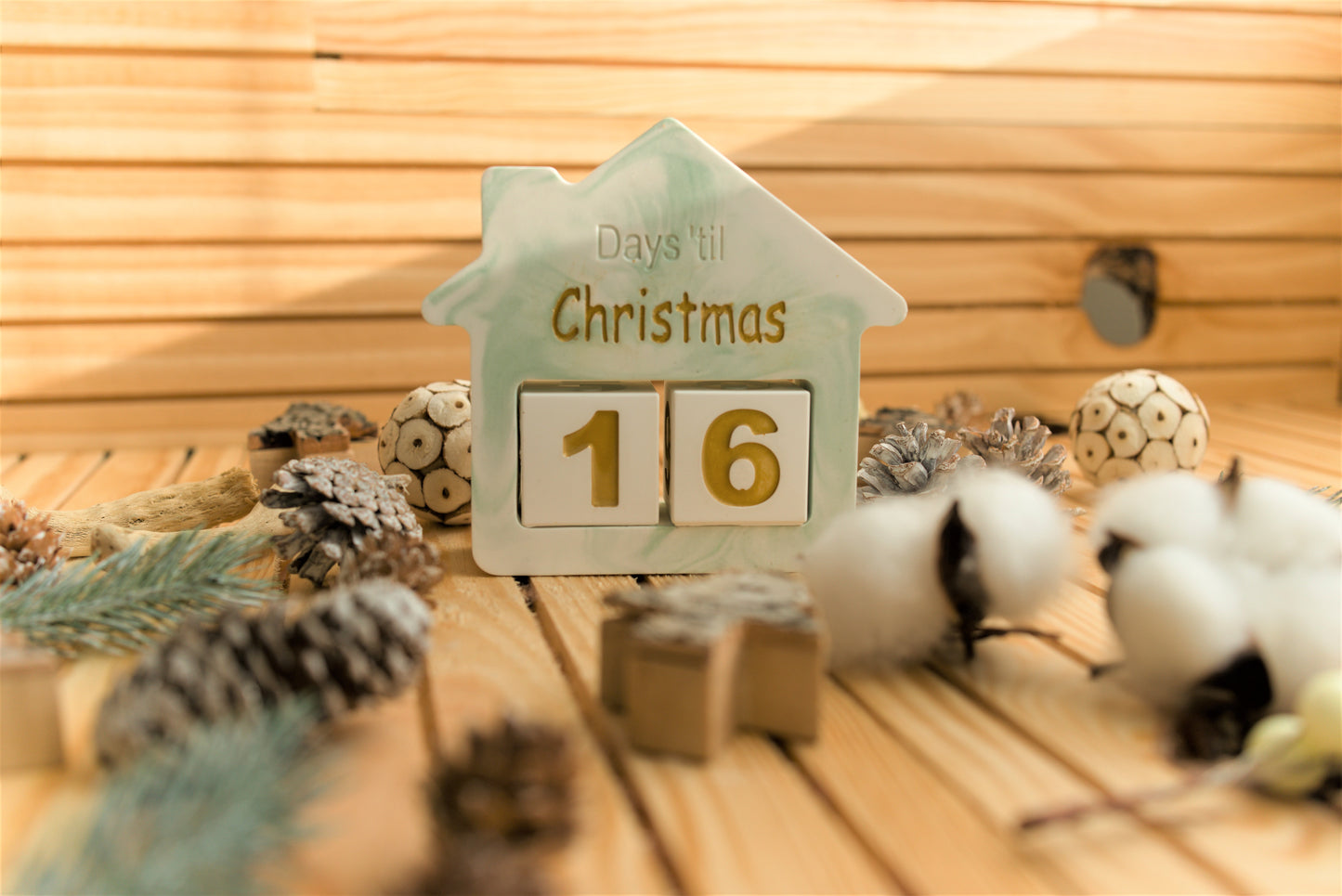 Compte à rebours de Noël en céramique