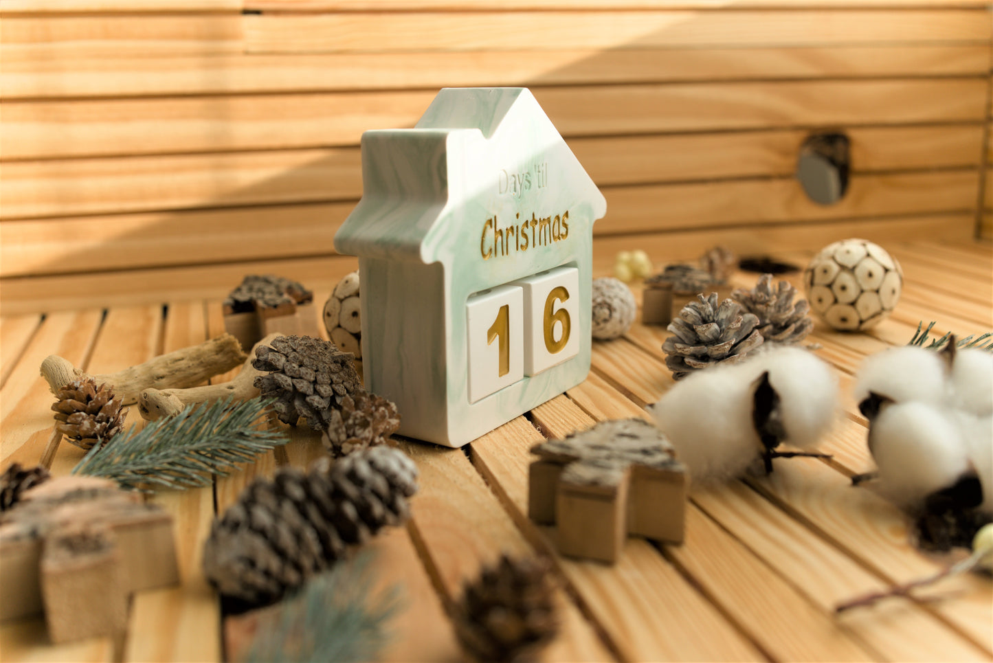 Compte à rebours de Noël en céramique