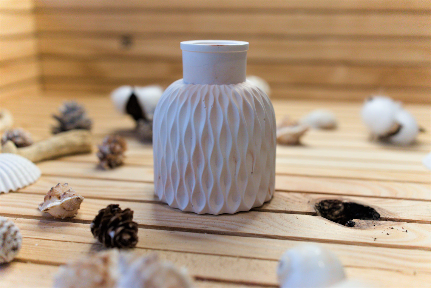 Vase en céramique artisanale – Finition cirée personnalisable