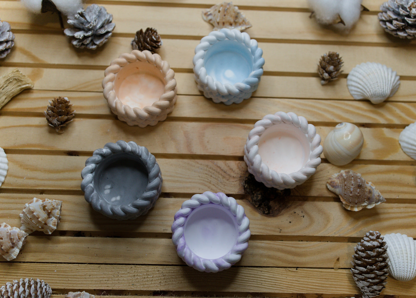 Bougeoir “Corde” en Céramique– Artisanat & Originalité