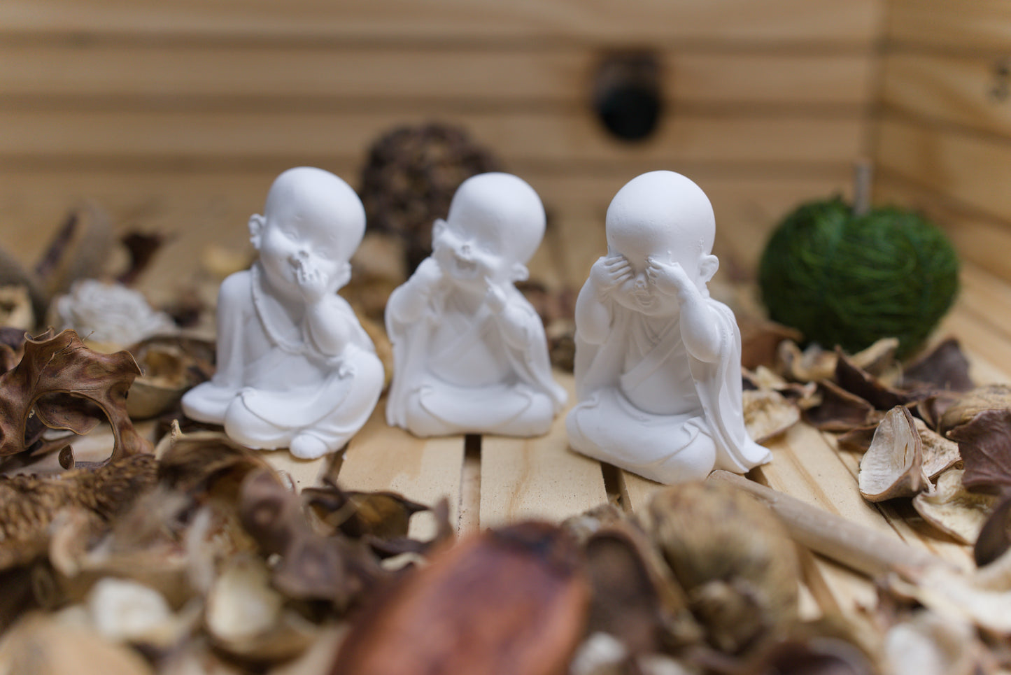 Lot de 3 Figurines Bouddha – Sérénité & Harmonie – Fait main
