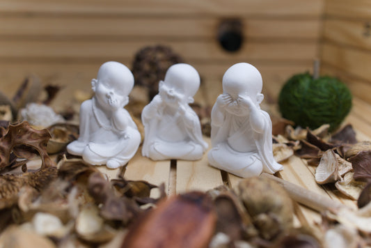 Lot de 3 Figurines Bouddha – Sérénité & Harmonie – Fait main