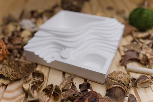 Jardin Zen en Céramique – Sérénité & Équilibre – Design Ondulé Minimaliste