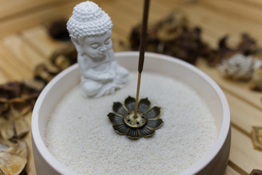 Pot jardin zen avec encens