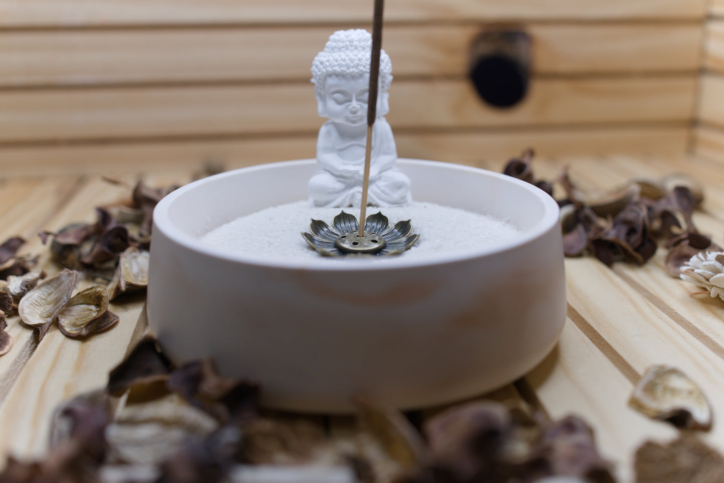 Pot jardin zen avec encens