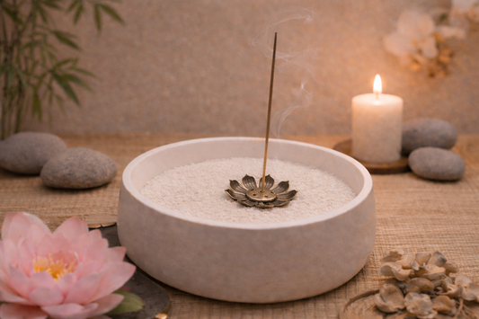 Pot jardin zen avec encens – Création artisanale en céramique